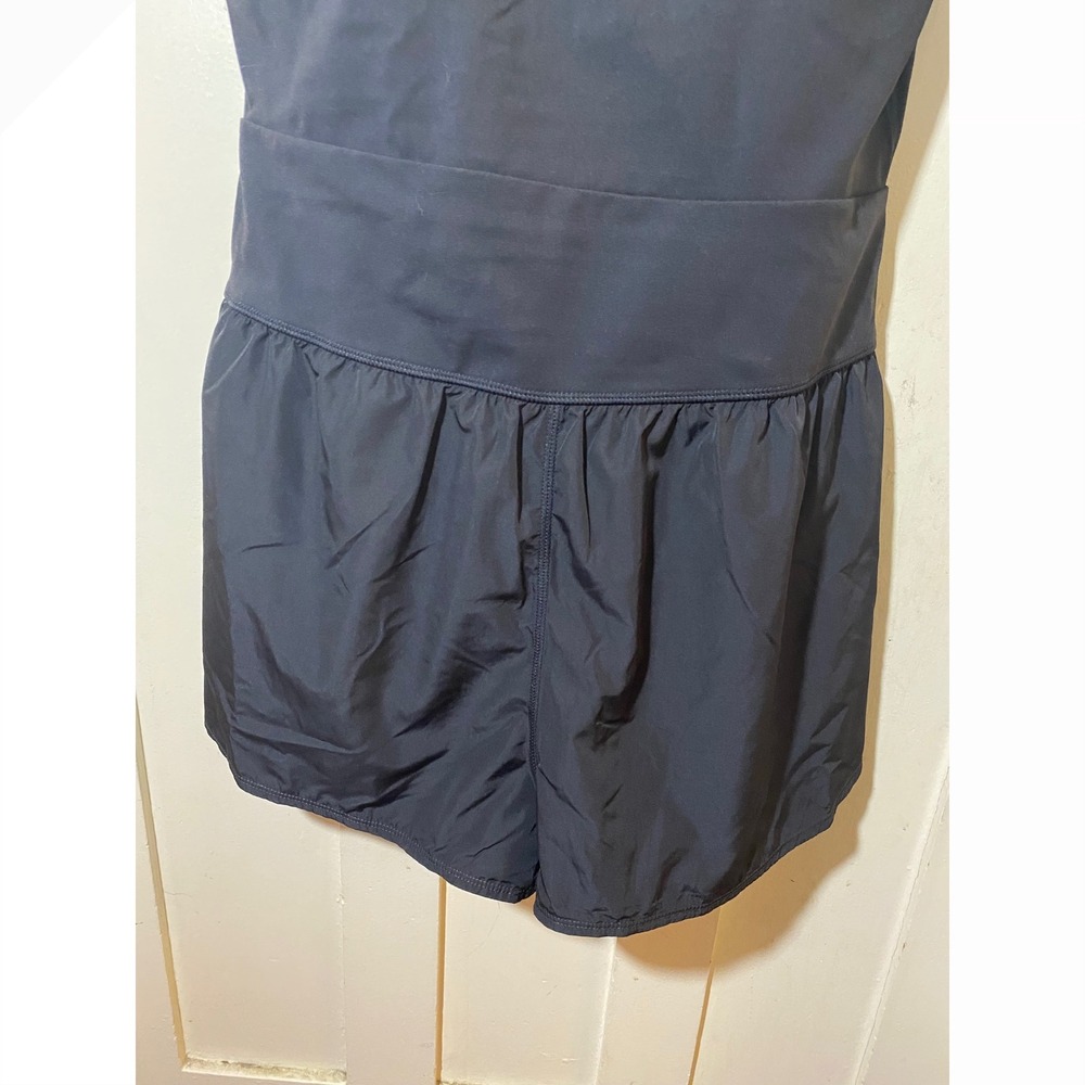Avia Womens Crossback Romper Black Soot Activewear Athletic Shorts XXL 20 NEW - Picture 4 of 5